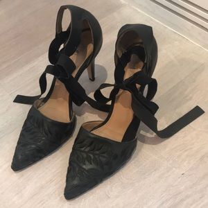 Ulla Johnson embroidered leather heels